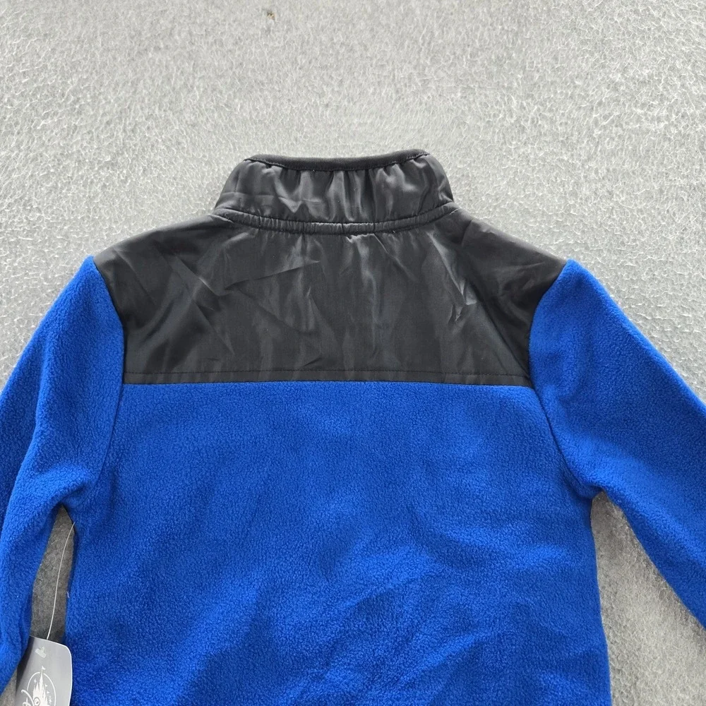 Disney Parks Kids Jacket 2 Blue Mickey Mouse Logo Zipper Fleece  NWT